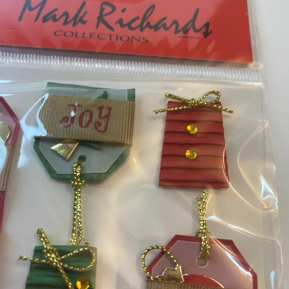 Scrapbook Embellishments Stickers Merry Christmas Gifts Tags Paper Crafts Cards